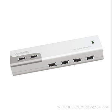 USB2.0 10-port Hub with Power Adapter Hub with Card Reader